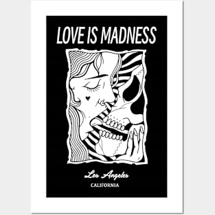 Skull Love Girl Vintage Tattoo Posters and Art